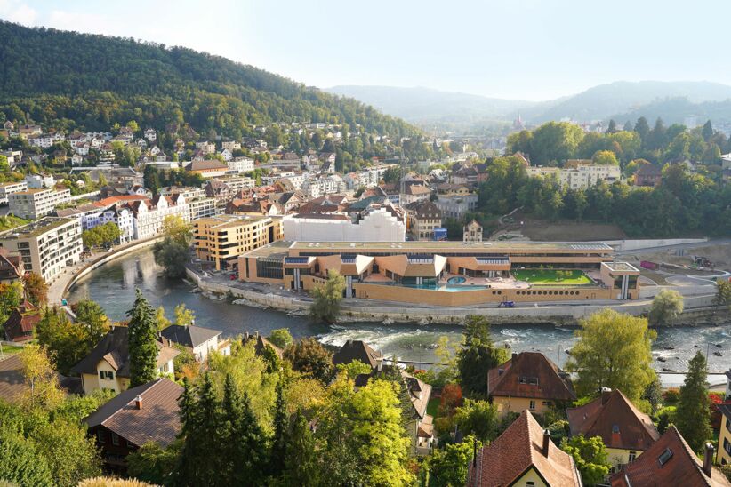 © Thermal Baden. Aussenansicht des Thermalbads Baden.